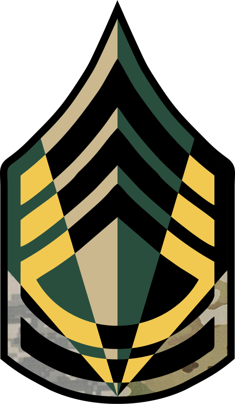 Army SFC Chevron 6 Panel Patch