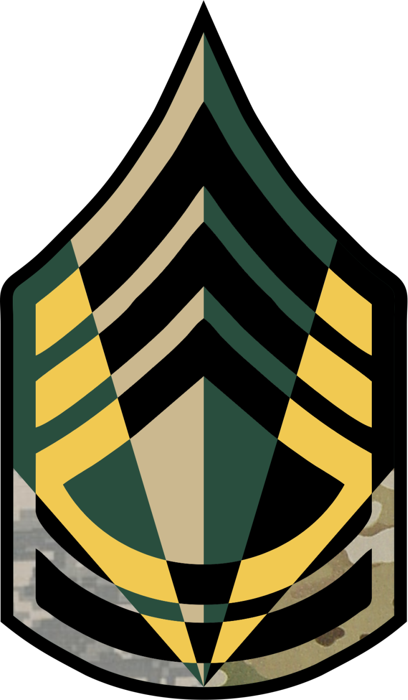 Army SFC Chevron 6 Panel Patch