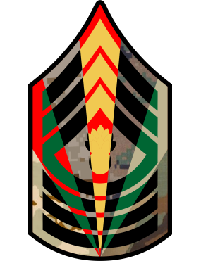 Image for USMC Chevron E-9 Master Gunnery SGT 7 Panel 7 inch Patch