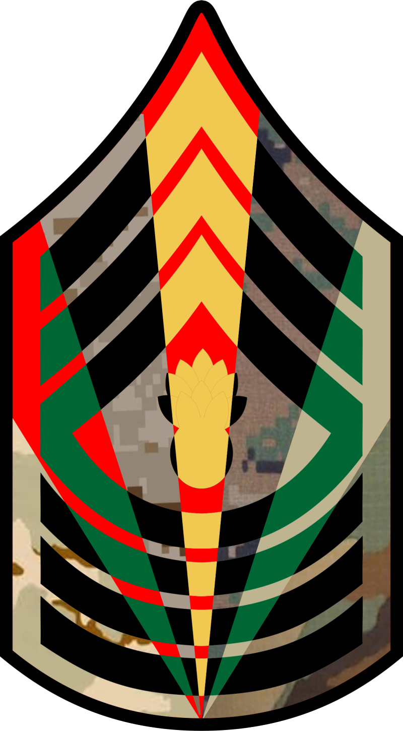 USMC Chevron E-9 Master Gunnery SGT 7 Panel - 7" 