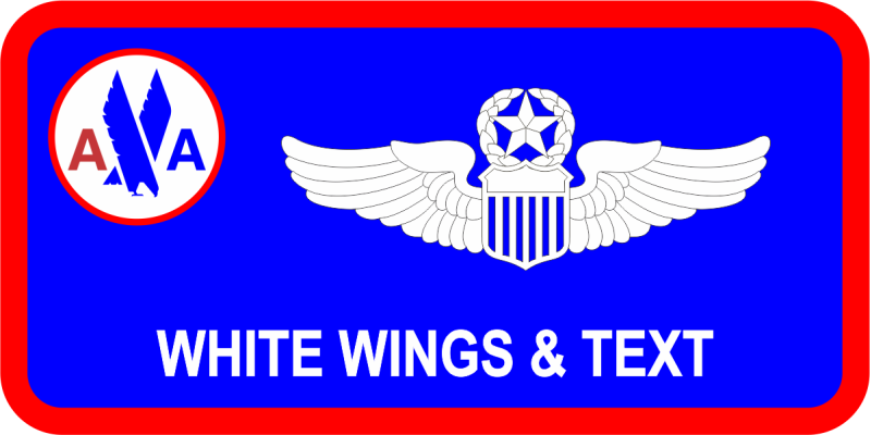 American Airlines Blue Name Tag
