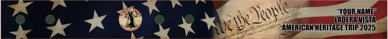 Slotsy Tours "Ladera Vista" American Heritage Tour 2025 Bag Tag