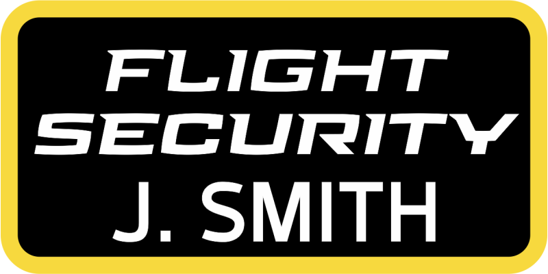 CSI Aviation Flight Security Name Tag