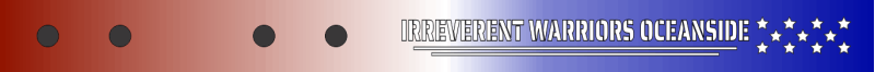 Irreverent Warriors Oceanside Red, White & Blue Bag Tag
