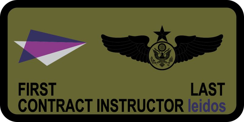 Leidos OD Green Name Tag