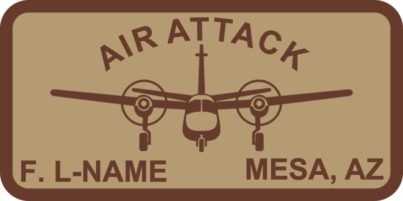 Mountain Aviation Air Attack Desert Name Tag 