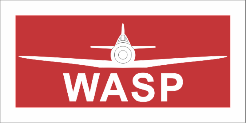 CAF T-6 WASP Red Background Pocket Tab