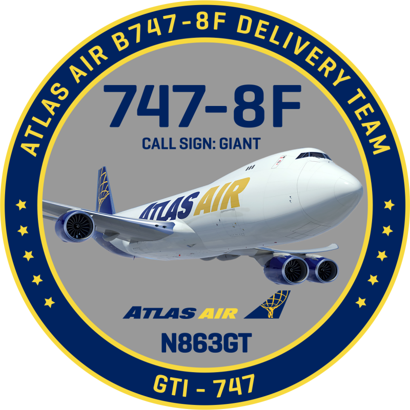 Atlas Air B747-8F Delivery Team Patch