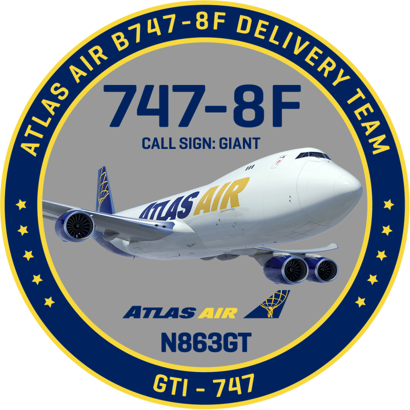 Atlas Air B747-8F Delivery Team Patch