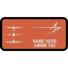 Image for Lockheed Martin C-130J, C-5, & P-3 LM Star Logo Orange Name Tag