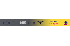 Image for 44 RS Magnums DK Gray to Yellow Fade SQ Bag Tag