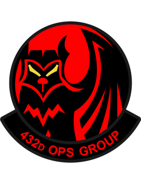 Image for 432 OG Stylized Owl Black & Red Patch