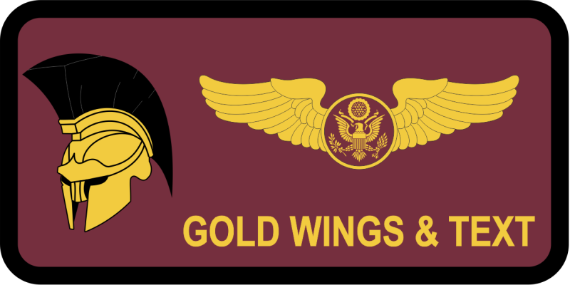 867 ATKS Maroon Spartan Name Tag 