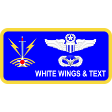 Image for 612 AOC Sword/Bolt Blue Name Tag