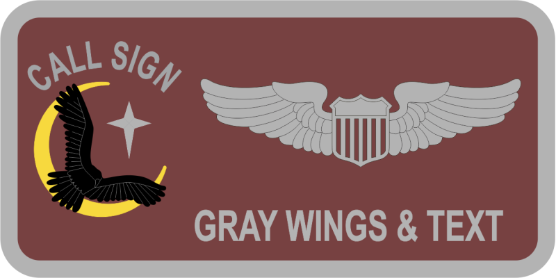 55 RQS Friday Call Sign Black Hawk Name Tag 2025