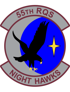 Image for 55 RQS Night Hawks Patch 2025 Maroon Text