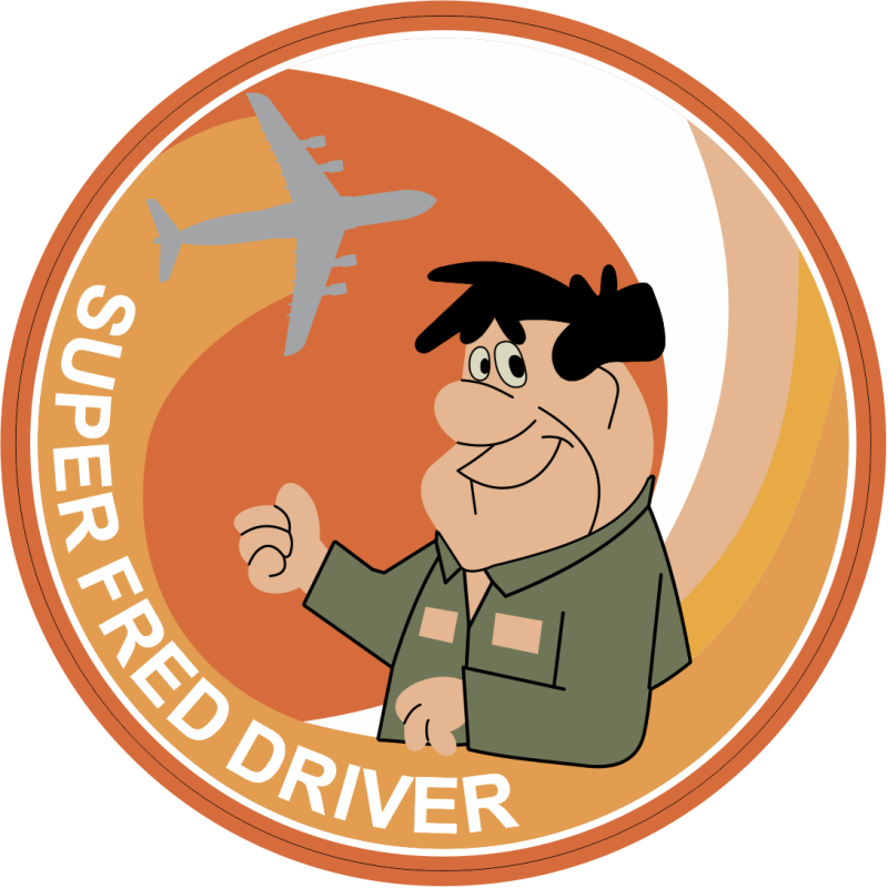 9 AS Flintstone Orange PVC Patch