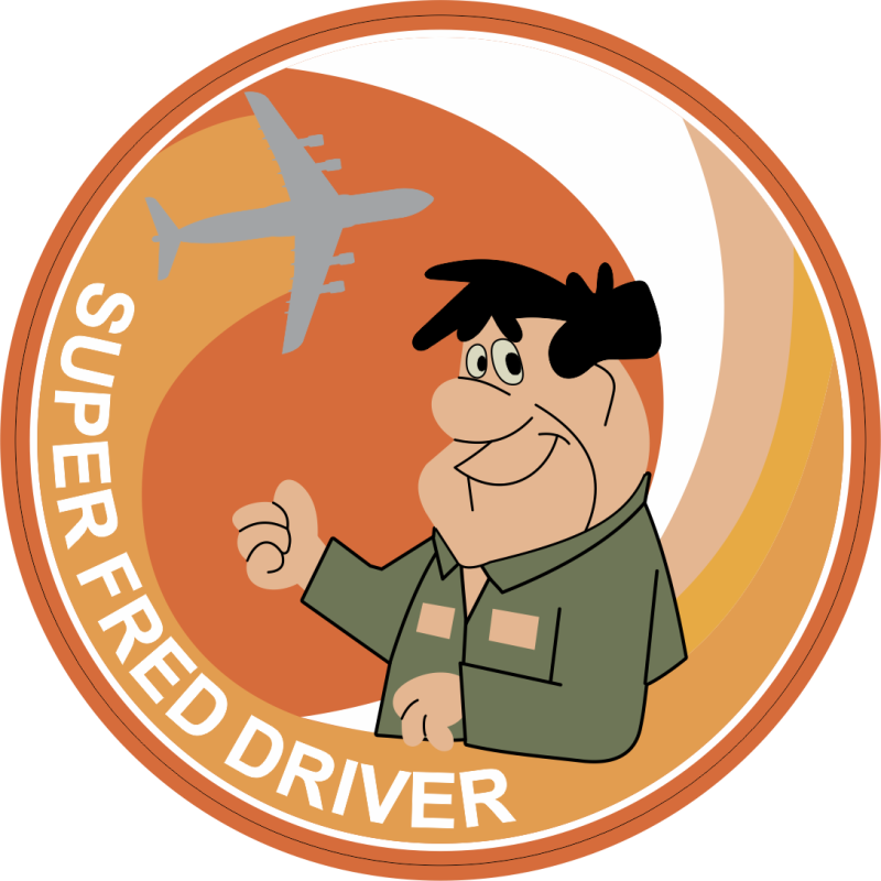 9 AS Super Fred Driver Orange Patch