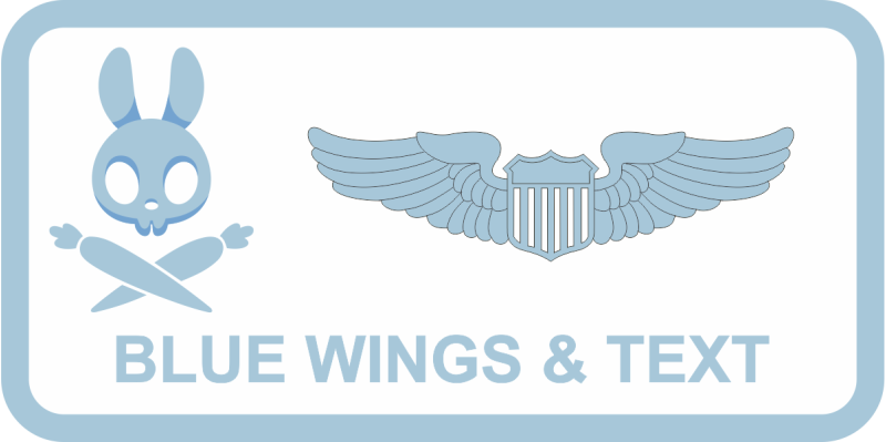 326 AS White-Out with Blue Bunny with Bomb Name Tag