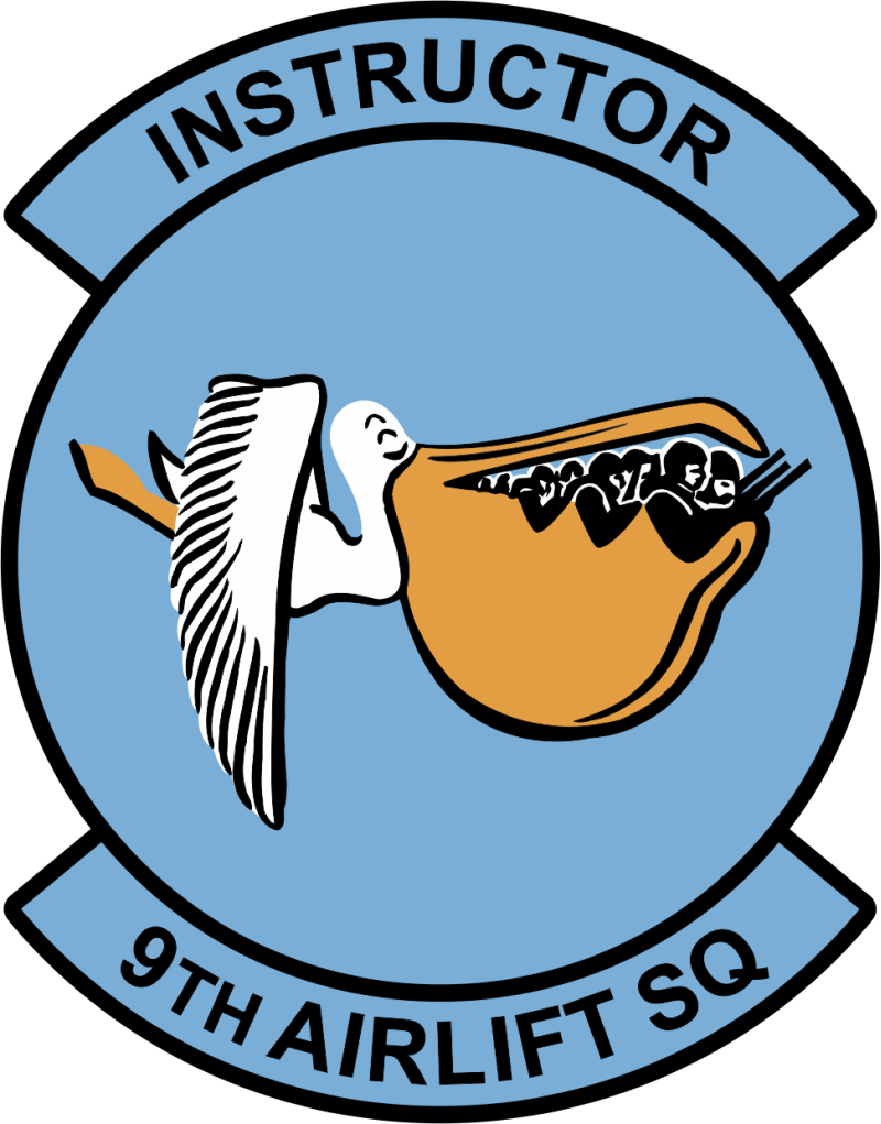 9 AS Full-Color Instructor Flying RIGHT Patch