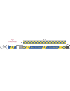 Image for 3 AS Royals Blue/Yellow Checks Lanyard