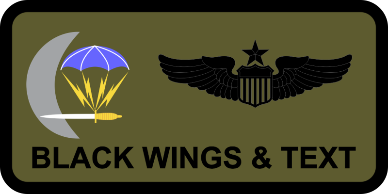 859 SOS Parachute/Sword/Moon Name Tag