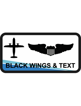 Image for 524 SOS C-46A White/Blue & Black Name Tag