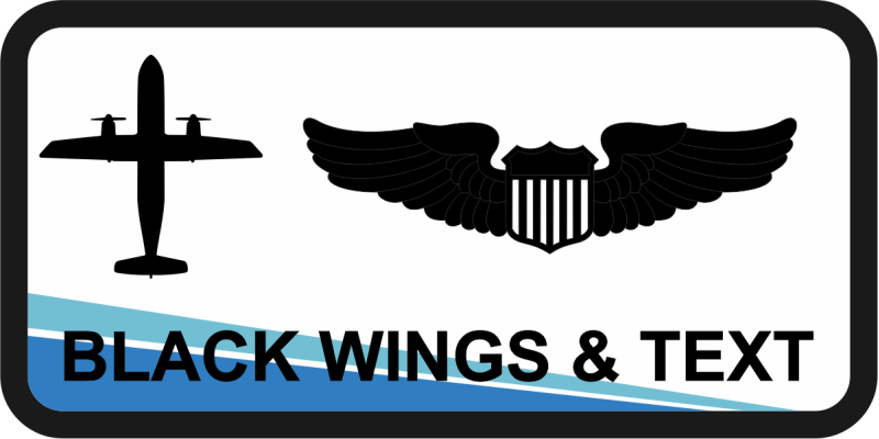 524 SOS C-46A White/Blue & Black Name Tag