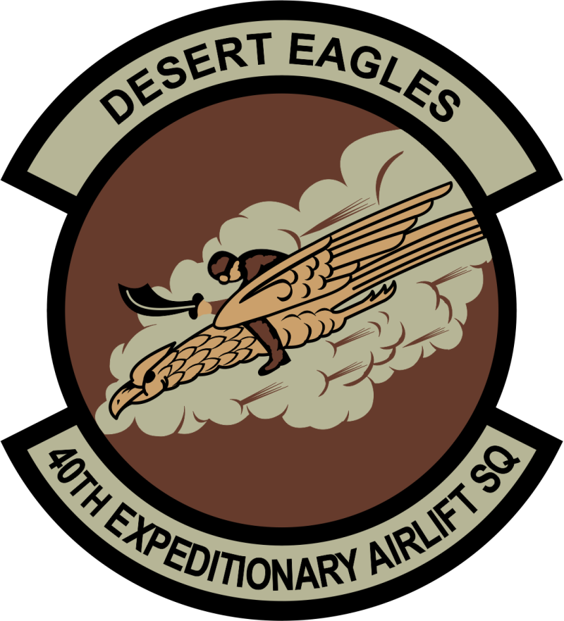 40 EAS Desert Eagles Patch Black Border