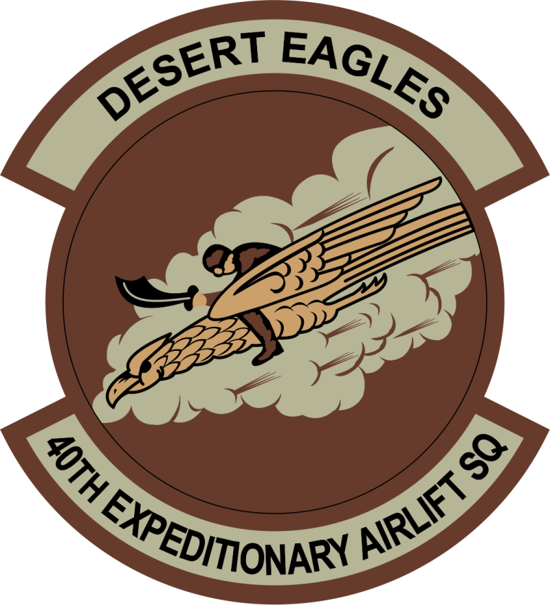 40 EAS Desert Eagles Patch Brown Border