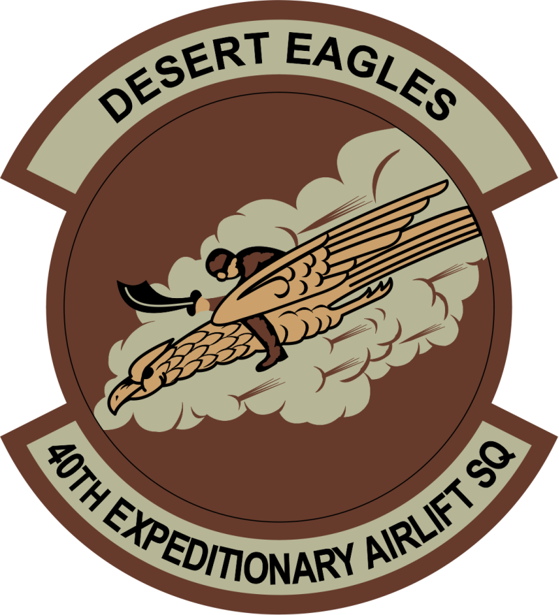 40 EAS Desert Eagles Patch Brown Border