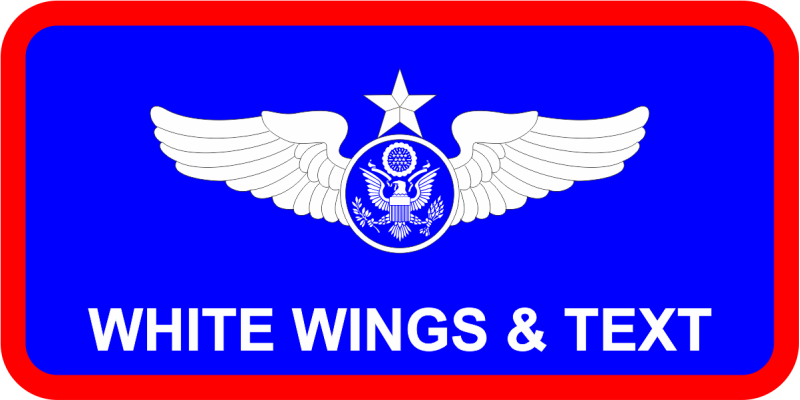 418 FLTS Various Aircraft Blue Name Tag