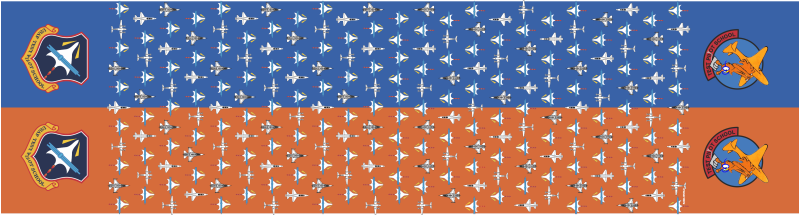 Test Pilot School AF Blue and Orange Flight Scarf, Edwards AFB