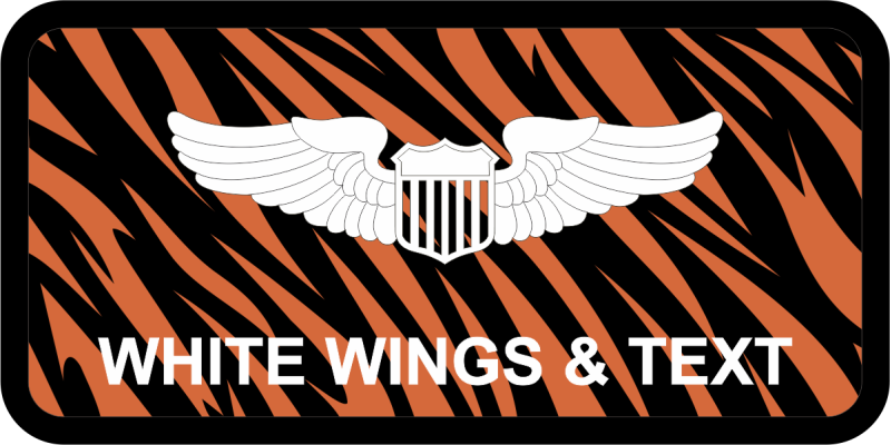 418 FLTS Black Border Tiger Stripe Name Tag