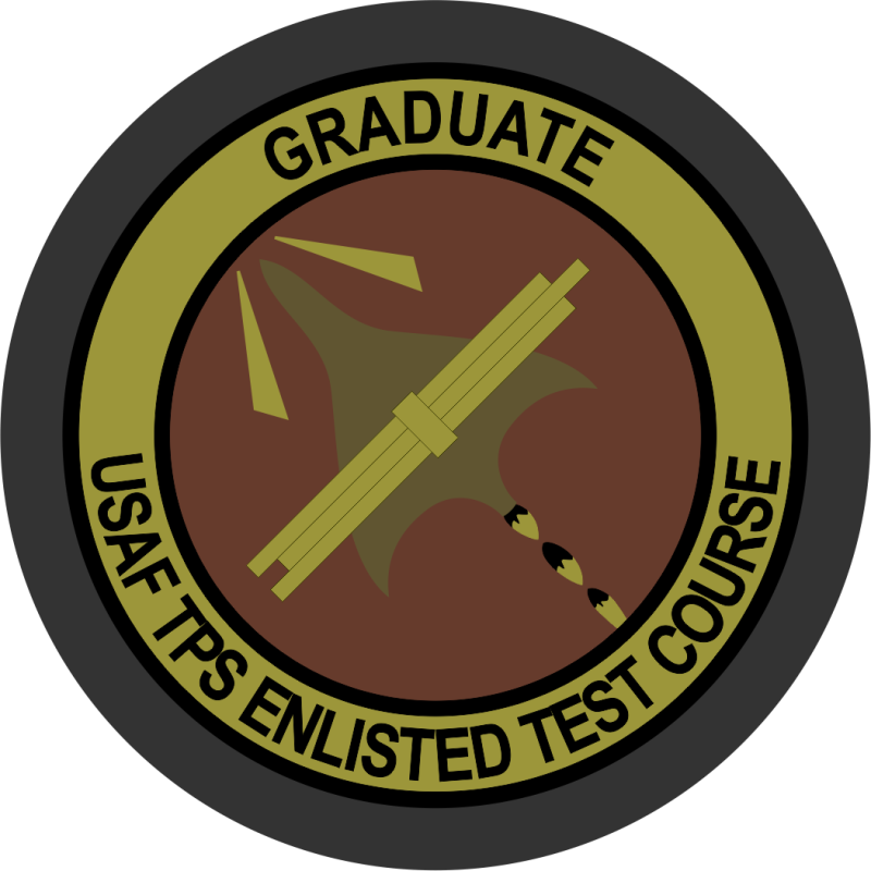 Instructor USAF TPS Enlisted Test Course OCP Patch 3.5" PU