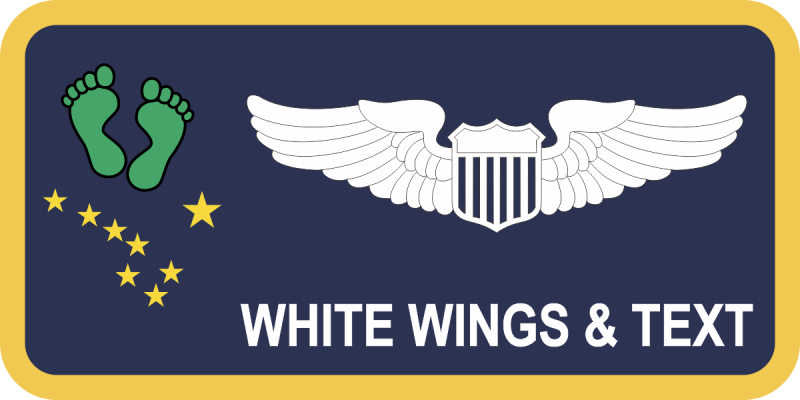 210 RQS Navy Blue Green Feet Name Tag