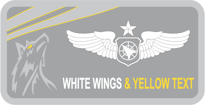 3 OSS Aurora/Wolf Gray Border Name Tag 2023