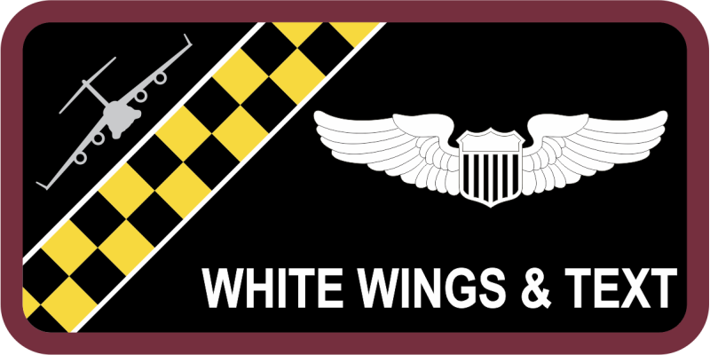 517 AS Black/Yellow Checkerboard Name Tag