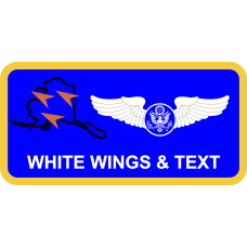 Image for 611 AOC Delta, Alaska State Outline, Blue Name Tag