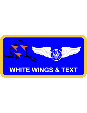 Image for 611 AOC Delta, Alaska State Outline, Blue Name Tag
