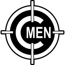 Image for 732 AMS Black and White C-Men Sticker