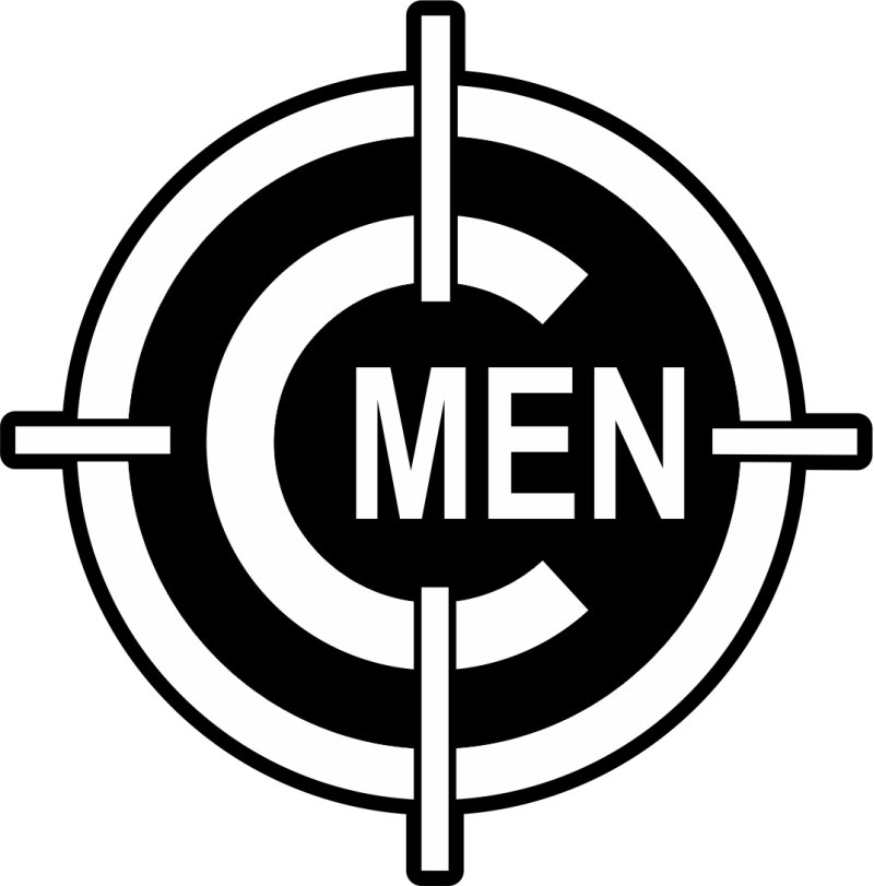 732 AMS Black and White C-Men Sticker