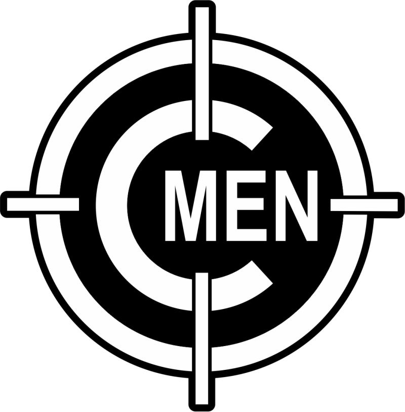 732 AMS Black and White C-Men Sticker