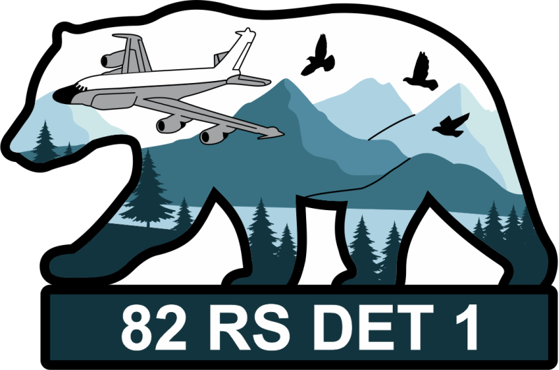 82 RS Det 1 Bear with RC-135 Aircraft Full Color Patch