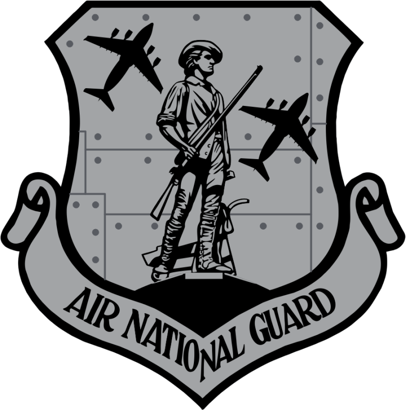 144 AS Riveted Metal ANG Black C-17 Patch