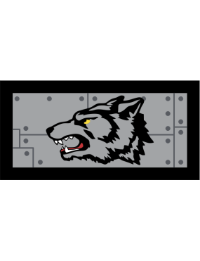 Image for 144 AS Riveted Metal Wolf Pocket Tab