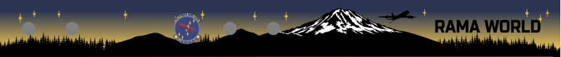97 ARS Mt Rainier Navy & Yellow Sunset Bag Tag, Fairchild AFB