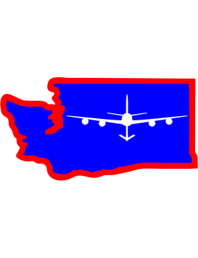 Image for 93 ARS WA State Outline White KC-135 Blue B-G Red Border Pocket Tab