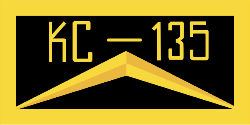 93 ARS KC-135 Black B-G Yellow Border Pocket Tab