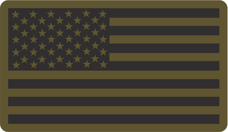 American Flag Subdued Patch 3.5"